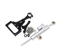 Motobike steering damper Compatible With Z750 For Z1000 For Z750R 2003-2009 2008 2007 Motorcycle Steering Stabilizer Mounting Parts Bracket Kit Universal Accessories(Silver)