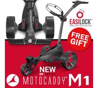 Motocaddy M1 Standard Lithium Electric Golf Trolley, 18 hole, Graphite | American Golf