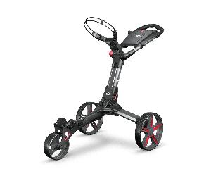 Motocaddy 2025 QB2 PUSH 3 Wheel Push Golf Trolley - RED