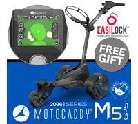 MOTOCADDY 2026 M5 GPS DHC ELECTRIC TROLLEY +EXTENDED LITHIUM BATTERY & CHARGER