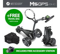 MOTOCADDY 2026 M5 GPS DHC ELECTRIC TROLLEY +EXTENDED LITHIUM BATTERY & CHARGER