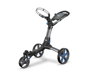 Motocaddy QB2 Cube Compact Folding Push Golf Trolley 2026 - Charcoal/Blue