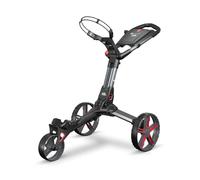 Motocaddy QB2 Cube Compact Folding Push Golf Trolley Charcoal / Red | Compact Golf Trolley