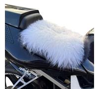 MotoCoverz 'The Universal' Sports Naked Long-Wool Sheepskin Seat Pad - 25 or 35cm Adventure/Touring Motorcycle Cushion - Secure Straps, Temperature-Regulating, Handmade in UK (Ivory, Medium 35cm)