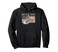 Motocross American Flag Dirt Is My Track Pullover Hoodie