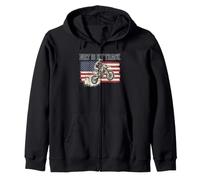 Motocross American Flag Dirt Is My Track Zip Hoodie