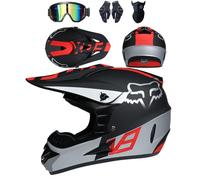 Motocross ATV Dirt Bike Helmets Kids Adults Motorcycle Off Road Street Crash Helmet Full Face For MTB BMX MX Enduro Quad With Goggles Gloves Mask DOT Approved,Color C-XXL