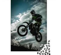 Motocross Big Jump Jigsaw Puzzles Puzzles for Adults Kids. 1000 Pieces Impossible Challenge Toy Educational Game Home Decoration for Educational Games Gifts 1000pcs (75x50cm)