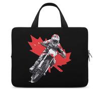 Motocross Bike Dirt Racing Canada Maple Trendy Laptop Bag with Handle Computer Carrying Case Lightweight Briefcases for Working