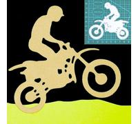 Motocross Bike & Rider Metal Cutting Die, Scrambler, Dirt Bike, Card Making, Male, Motorbike, Scrapbooking, Paper Crafts, G8