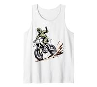 Motocross Dirt Bike Camo Rider Mud Splash Action Tank Top