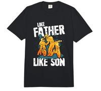Motocross Dirt Bike Like Father Like Son Comfort Colors Adult Heavyweight T-Shirt