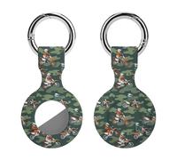 Motocross Dirt Bike Racing Camouflage Camouflage Keychain Holder Case Compatible with AirTag Waterproof Silicone Shell Protective Case 1PCS