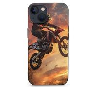 Motocross Dirt Motorcycle Sunset Printed Phone Case Slim Cute Cellphone Protective Cover Unisex Compatible with iPhone 13/13 Mini/13 Pro/13 Pro Max