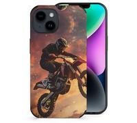 Motocross Dirt Motorcycle Sunset Printed Phone Case Slim Cute Microfiber Cellphone Protective Cover Unisex Compatible with iPhone 14/14 Plus/14 Pro/14 Pro Max