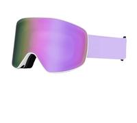 Motocross Goggles Professional Ski Glasses Men Women Anti-fog Snow Skiing Protection Winter Adult Sport(Purple set)