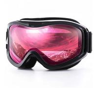 Motocross Goggles Ski Goggles for Men Women,Winter Snow Sports with Anti-fog Double Lens Mask Glasses Snowboard Snowmobile(C1 VERMILLION RED)