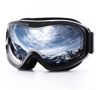 Motocross Goggles Ski Goggles for Men Women,Winter Snow Sports with Anti-fog Double Lens Mask Glasses Snowboard Snowmobile(C6 SILVER)