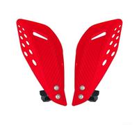 MotoCross Hand Guards Windproof ABS and Aluminum Handlebar Protector Compatible with Off-Road Motorcycles, Black (red)