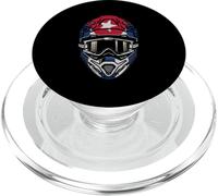 Motocross Helmet With Flag Of Cuba PopSockets PopGrip for MagSafe