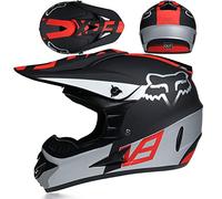 Motocross Helmets With UV Goggles Mask Gloves MTB Helmet DOT/ECE Certified Full Face Motorcycle Helmet Dirt Bike Offroad Helmets Cruiser and Chopper Mopedhelmet for Men Women,Black/C-L
