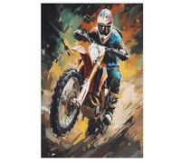 Motocross Jigsaw Puzzles for Adults 1000 Piece for Kids Woodenboard Puzzle Family Decoration （78×53cm）