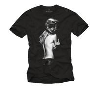 MOTOCROSS MENS T SHIRT WITH SEXY MX PIN UP GIRL- SHORT SLEEVE ENDURO HELMET TEE