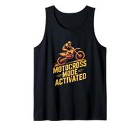 Motocross Mode Activated Dirt Bike Racing Rider Tank Top