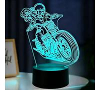 Motocross Night Light, 3D Motorcycle Illusion Lamp,Dirt Bike Gifts,7 Colors Changing with Touch Control for Home Deco, Xmas Holiday Birthday Motorcycle Fan Gifts for Lovers Riders girls women