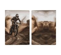 Motocross Passport Holder for Women Men PU Leather Passport Travel Wallet with Multiple Pockets