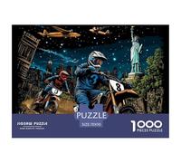 Motocross Puzzle 1000 Piece Family City Night View Puzzles Game Challenge High Difficulty 100% Recycled Cardboard Home Decoration 70x50cm/1000pcs