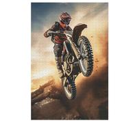 Motocross Puzzle Adults And Teenagers 1000 Pieces Wooden Jigsaw Educational Game Toy Family Decoration （78×53cm）