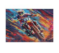 Motocross Racing 300-piece Jigsaw Puzzle Bundle Family Puzzle Lovers Brain Training Mindful Activity Spring Paperboard Creativity & Gift Giving 300 PCS