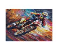 Motocross Racing 300 Piece Jigsaw Puzzle for Adults Snow Day Activity Indoor Fun No Dust Pieces Great Gift for Neighbors 300 PCS