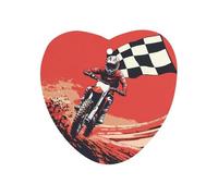 Motocross Racing Flag Dirt Bike 1 PCS Car Air Freshener Hanging Aromatherapy Tablets Automotive Ornament for Auto Room Bathroom Bedside Love form