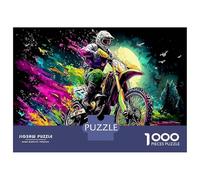 Motocross Rider 1000 Piece Puzzle for Relaxation Full Moon Forest for First-Time Jigsaw Users Memory Improvement Housewarming Gift 38x26cm/1000pcs