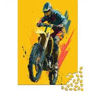Motocross Rider, Action ScenePuzzles 1000 Pieces for Adults for Adults 1000 Piece Puzzle Educational Challenge Games Home Decoratio