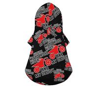 Motocross Rider Like Daddy Dog Hoodie Luxury Dog Clothes Winter Dog Jacket Pet Clothes Hoodie French Bulldog Teddy Pug Puppy Clothes 2XL