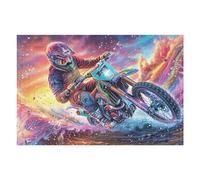 Motocross Rider Mountain Dirt Bike Adventure Wild 1000 Piece Jigsaw Puzzle for Adults Fun Creative And Relaxing for Home Or Family 1000 PCS（75x50cm）