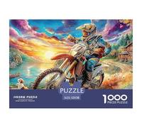 Motocross SunsetUltimate Challenge Jigsaw Puzzles for Adults Conquer The 1000-Piece (Advanced) Impossible, Hard, And Difficult Challenging Puzzle Educational Games - This Is The Pinnacle Gift Jigsaw