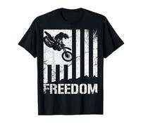 Motocross t-shirt MX bike freedom with American flag T-Shirt