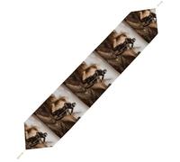 Motocross Table Runner for Dining Table, Short Plush Runners Washable & Durable Tablerunner Modern Home Decor for Wedding, Kitchen, Holiday 178*33cm