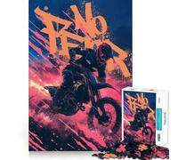Motocross Vector Jigsaw for Teenagers1000 Pieces Cognitive Boost Nice Thick Family Bond Santa Surprise (38x26cm)