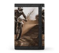 Motocross Wallet,Credit Card Holder,Three-fold Wallet for Passport Covers, Purse Passport Bag for Men Women