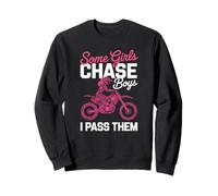 Motocross women chase victory instead of boys on the trails Sweatshirt
