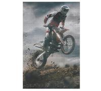 Motocross Wooden Jigsaw Puzzle for Adults 1000 Piece Puzzles for Kids Challenging Game （78×53cm）