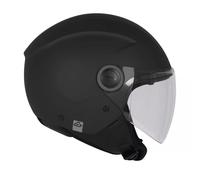 Motocubo Brezza Matte Black Jet Helmet for Motorbike Scooter Adults ECE 2206