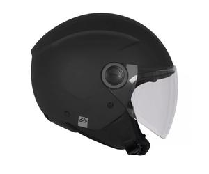 Motocubo Brezza Matte Black Jet Helmet for Motorbike Scooter Adults ECE 2206