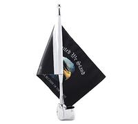Motocycle Flag Pole Mount & 5.5'' x 9'' United We Stand Flag Antenna Flag Mount Compatible with GL1800 GL1500 Goldwing All Years