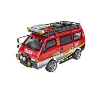 Motörform 1:24 RC Car Scale Delica - 2WD Full-Function Remote Control Truck with Manual 3-Speed Gearbox, LED Headlights, and Highly Detailed Simulation Model (Pearl Red
